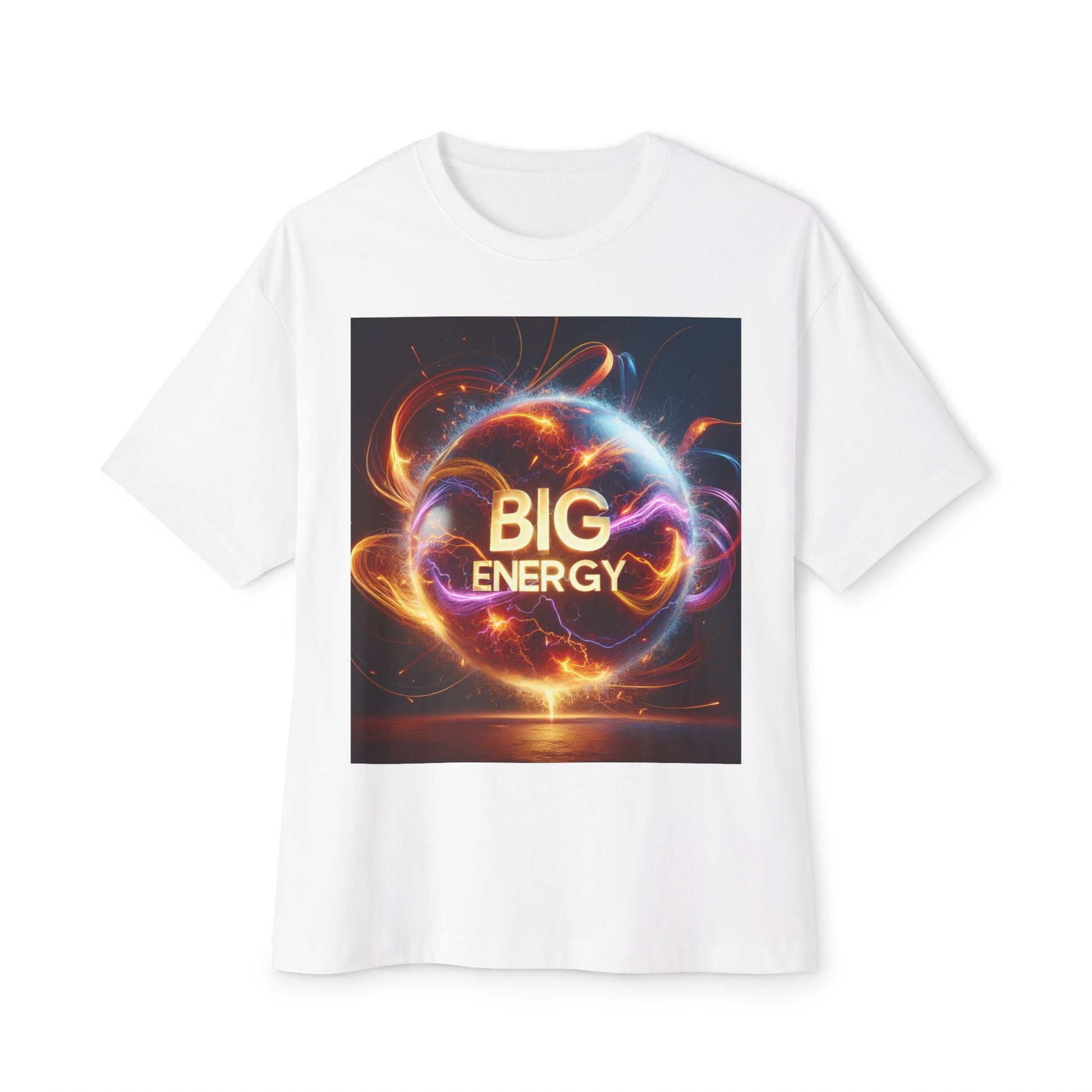 Oversized Boxy Tee - Big Energy Graphic Print Shirt